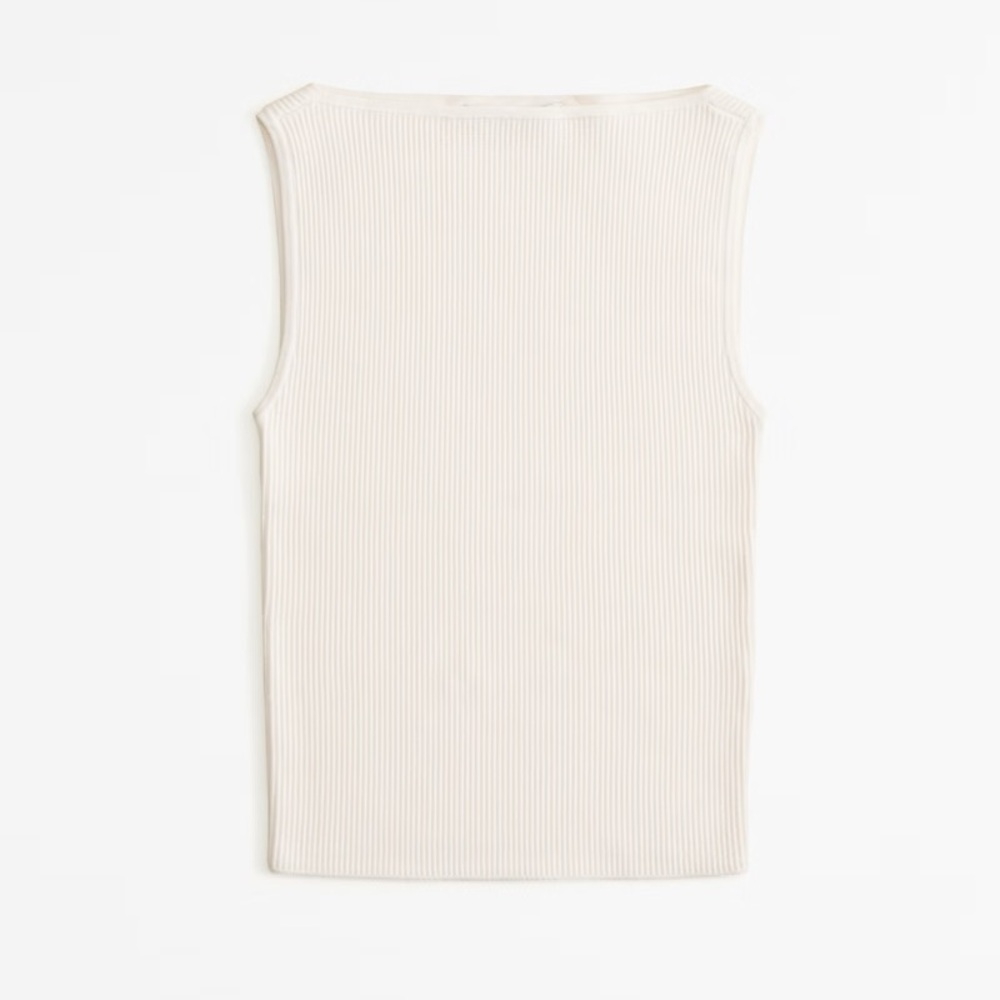 Abercrombie & Fitch Ottoman Slash Cream Knit Top